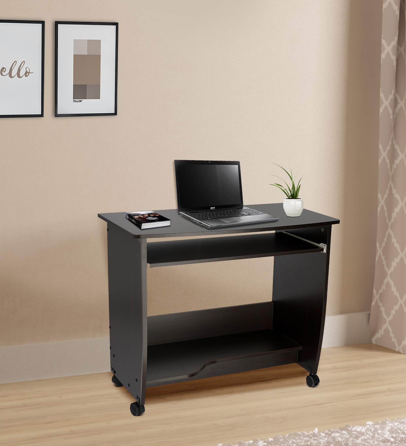 Glenn Computer Table in Wenge Finish