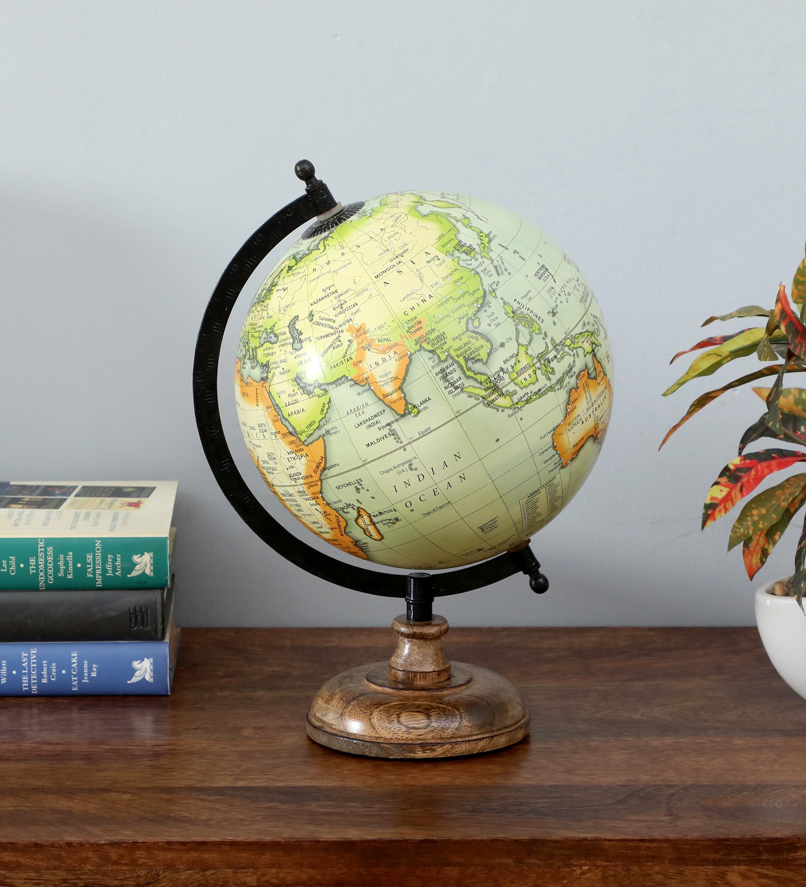 Globe Antique World Map with Countries & Continent Globe for Home Decor, Gift Show-piece, Decoration, Office Table, Educational World Globe