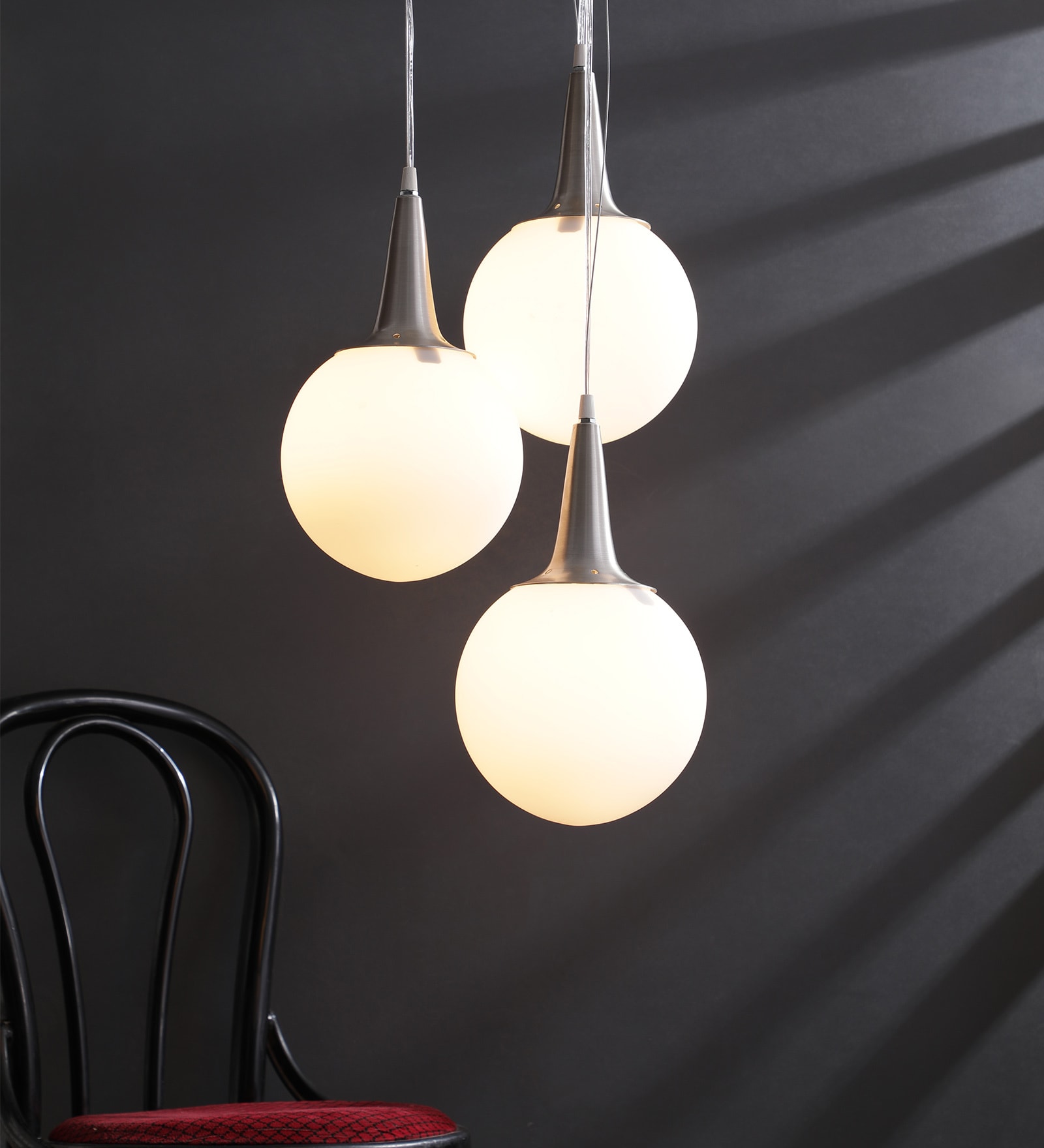 Akina White Glass Cluster Hanging Light