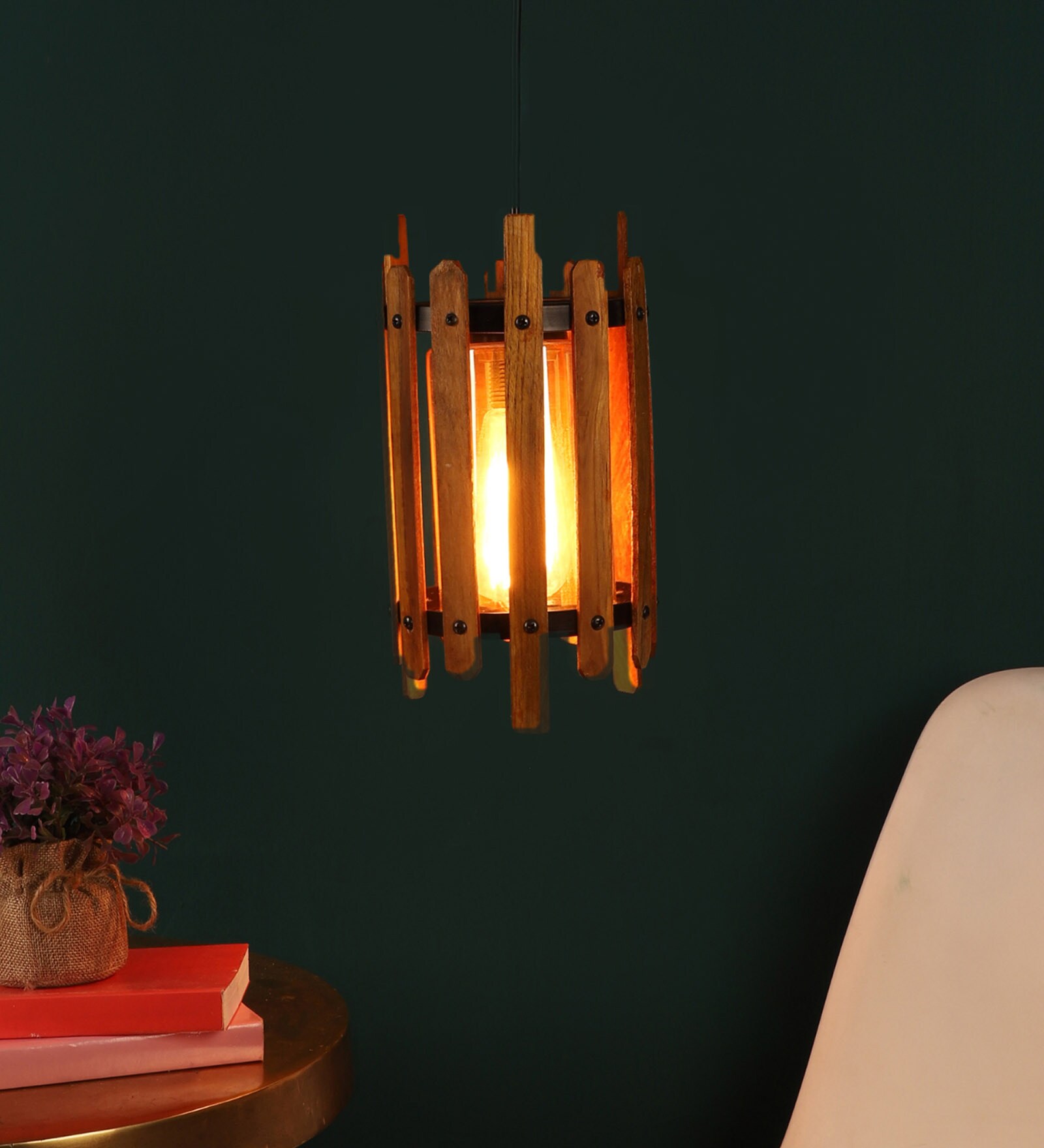 Gloomy BLACK metal Hanging Light 
