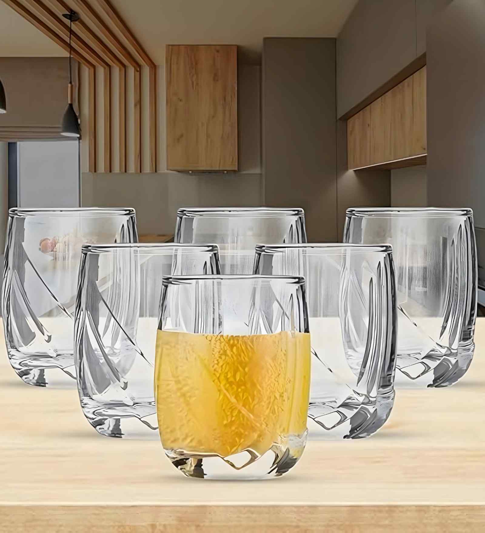 Glory Set of 6 Crystal Lead Free Glass 300ml Juice Glasses