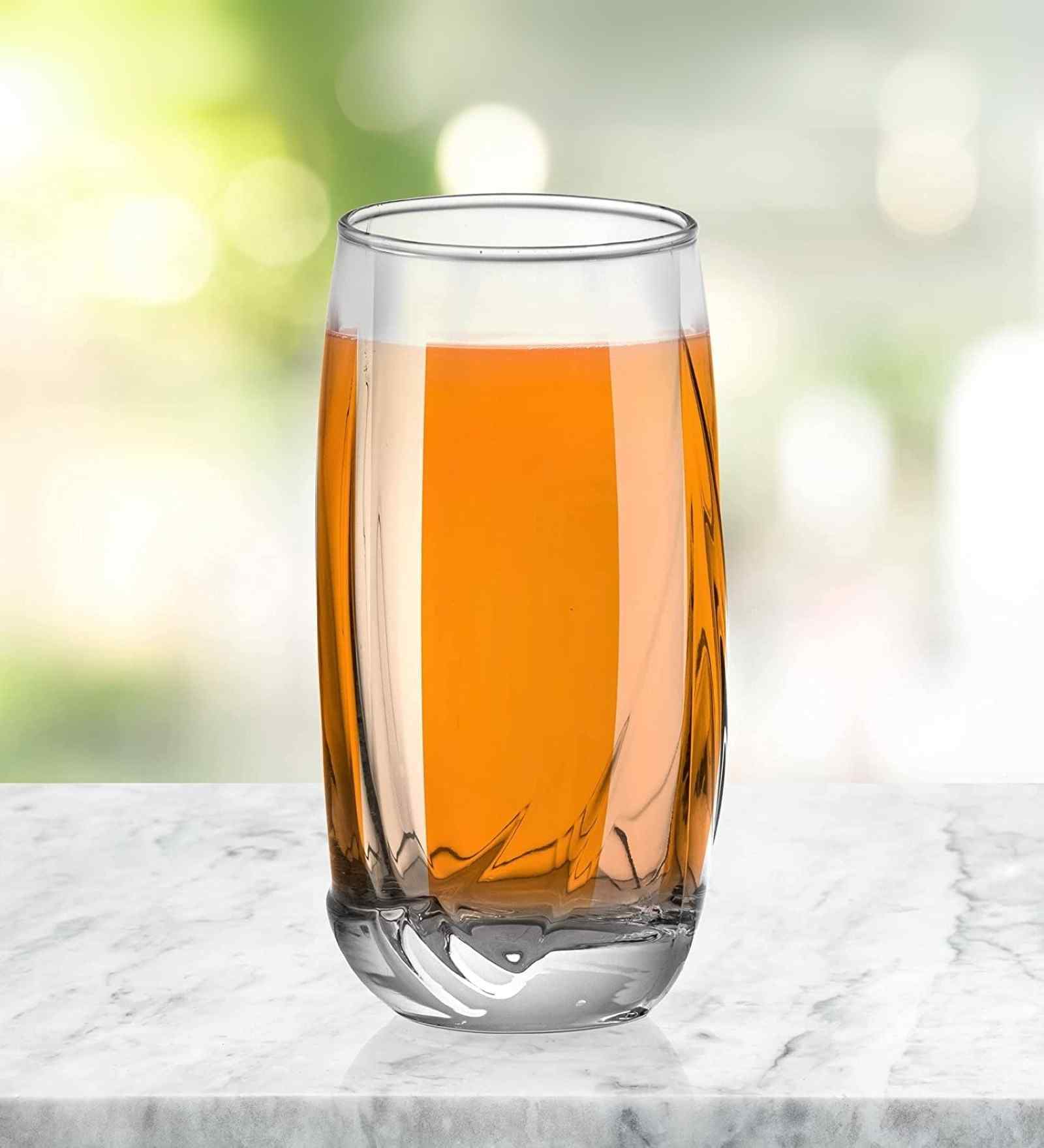 Glory Set of 6 Crystal Lead Free Glass 365ml Juice Glasses