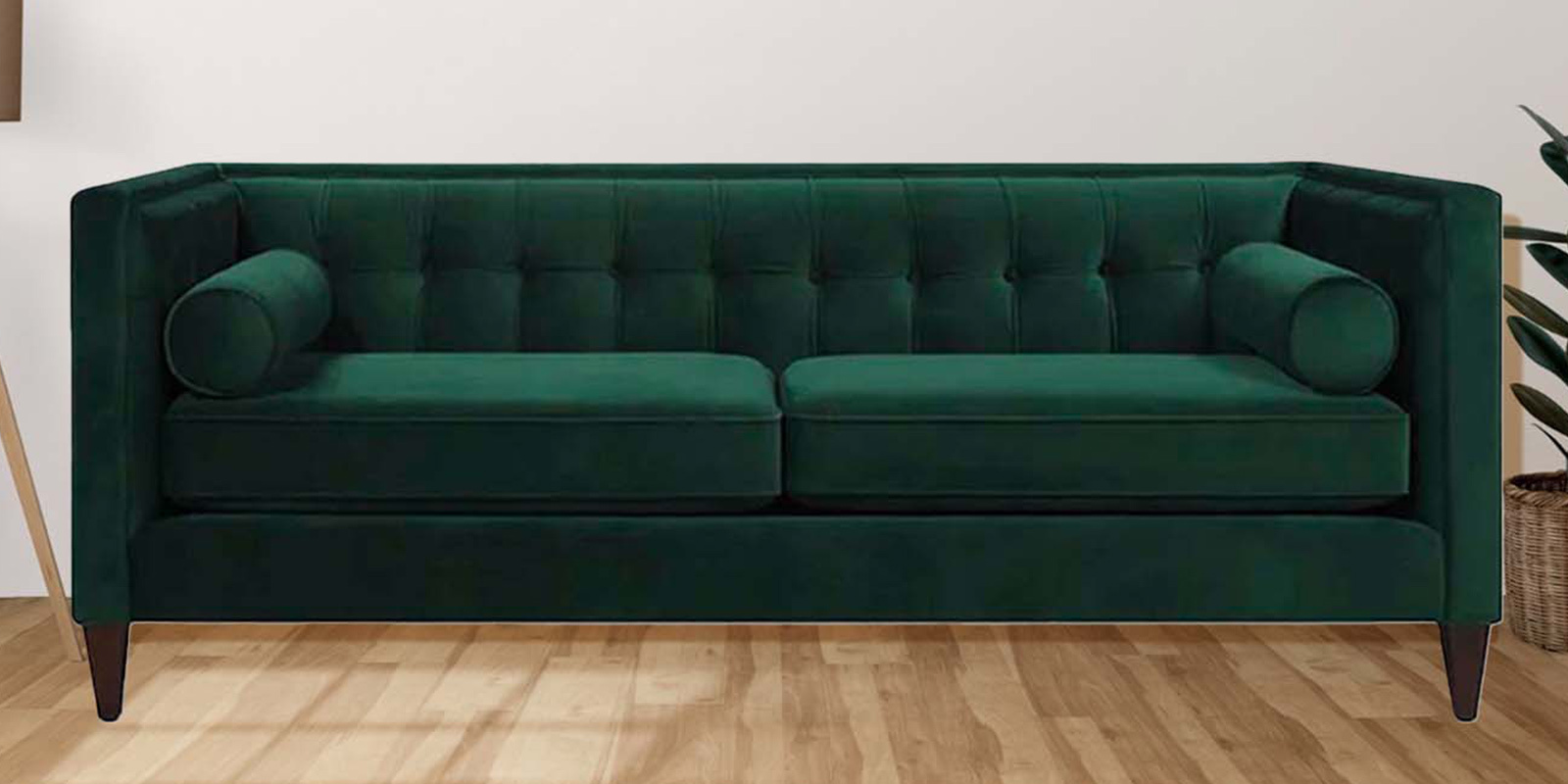 Buy Gloria Velvet 3 Seater Sofa in Brown Finish at 54% OFF by Timberly ...