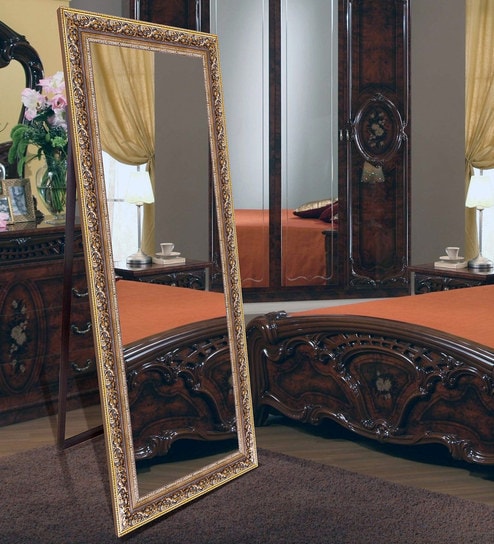 Buy Glass Framed Full Length Rectangular Decorative Wall Mirror In