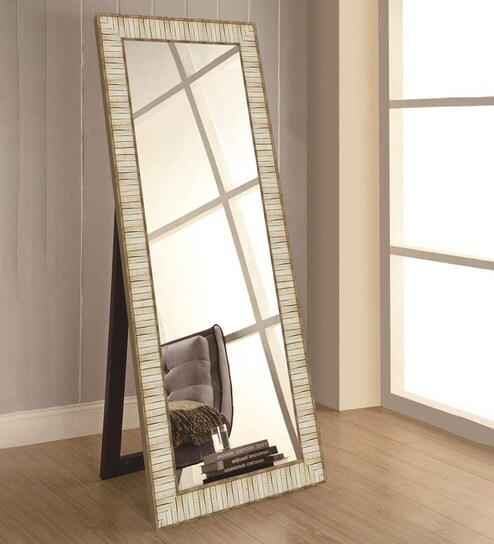Buy Glass Framed Full Length Rectangular Decorative Wall Mirror In