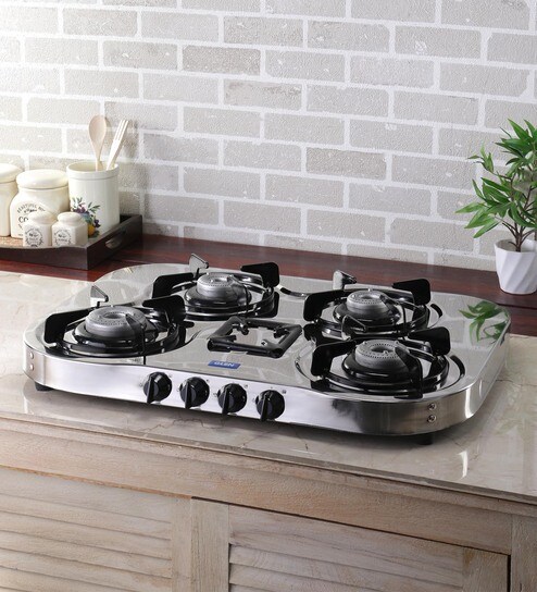 Buy Glen Gl1045 Hf Stainless Steel 4 Burner Cooktop Online Gas