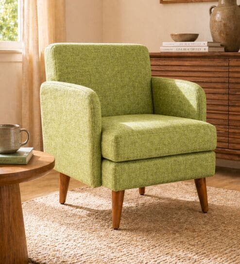 Glider Arm Chair In Green Colour
