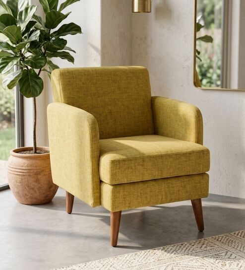 Glider Arm Chair In Zest Lime Colour