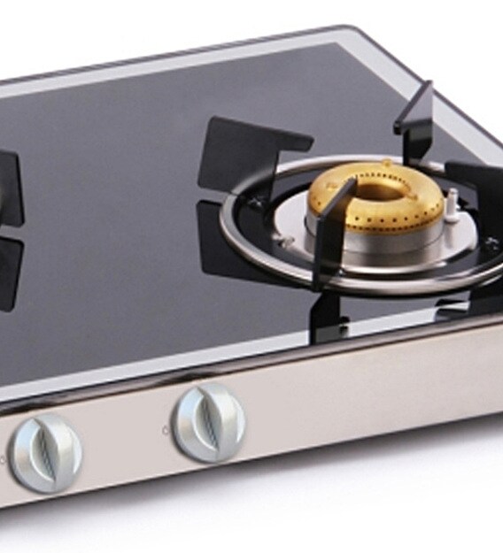 Buy Glen 3 Brass Burners Manual Glass Gas Stove (Model No
