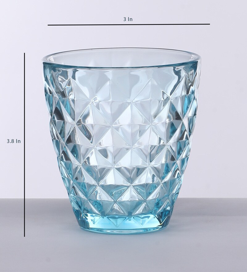 Buy 280 ML Diamond Cut Everyday Glasses Set of 6 By Ceradeco Online