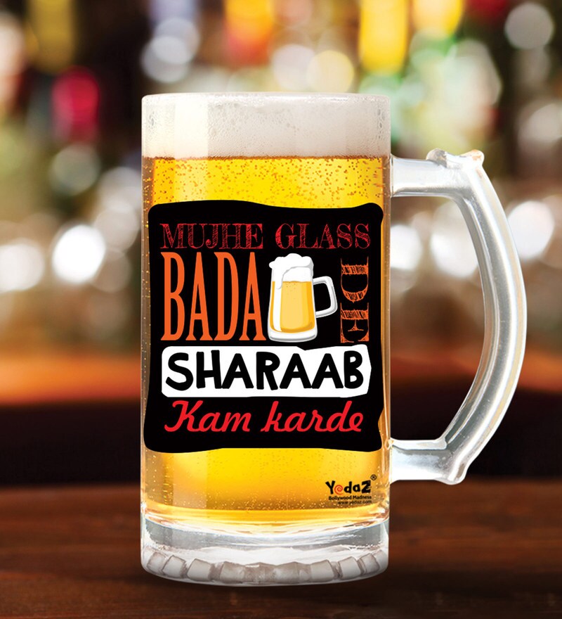 Buy 600 ML Slogan Beer Mug By Yedaz Online Beer Mugs Drinkware
