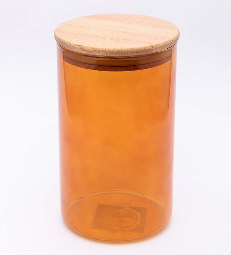 Buy Glass Brown Glass Jar With Lid 1 Litre By Market 99 Online Jars and Containers Kitchen