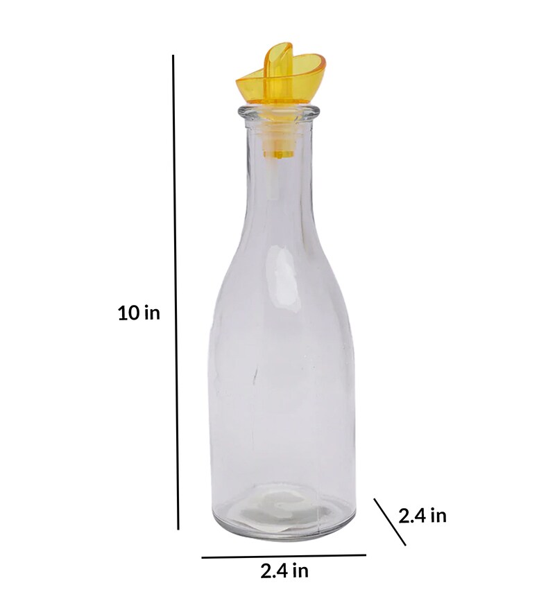 Buy Glass Yellow Oil Dispenser 280 Ml By Market 99 Online Cutlery Holders Cutlery Holders