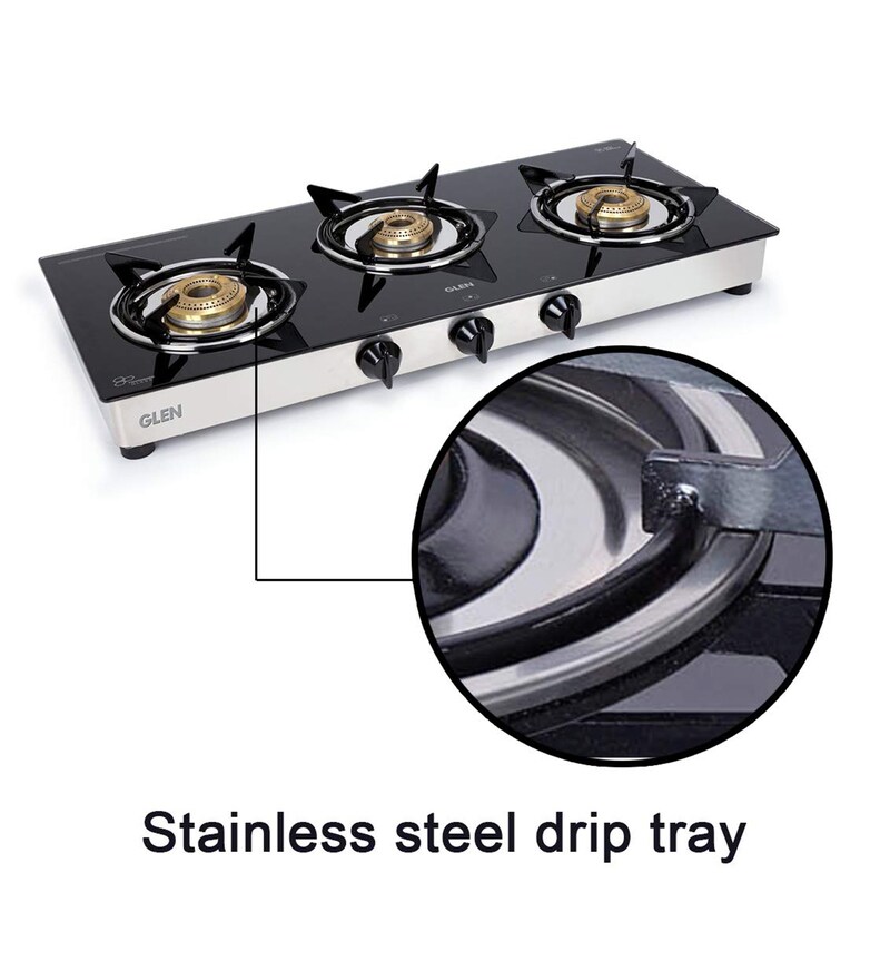 Buy Glen 1030 GT 3 Burner ISI LPG Gas Stove Junior with Brass Burners