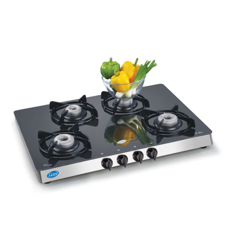 Buy Glen GL1048 GT Toughened Glass 4burner Cooktop Online Gas Stoves