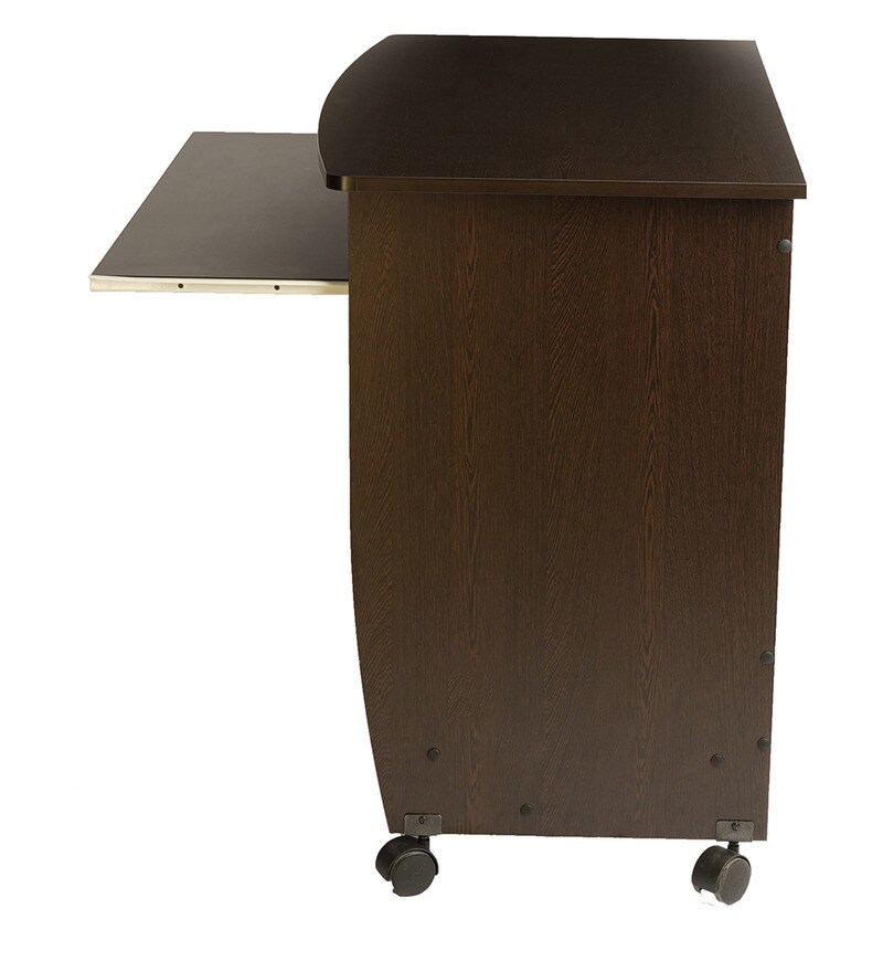 Buy Glenn Movable Computer Table in Wenge Finish by home Online