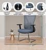 Glace Breathable Mesh Cantilever Chair in Sky Blue Colour