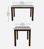 Glacia 4 Seater Solid Rubber Wood Dining Table With Marble Finish