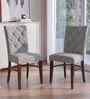 Glacia Upholstered Fabric Dining Chairs (Set Of 2)