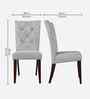 Glacia Upholstered Fabric Dining Chairs (Set Of 2)