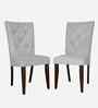 Glacia Upholstered Fabric Dining Chairs (Set Of 2)