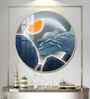 Glacier Koi Fish Acrylic Round Wall Art