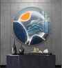 Glacier Koi Fish Acrylic Round Wall Art