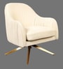 Gladdan Velvet Armchair In Beige Colour