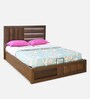 Gladiator King Size Bed With Hydraulic Storage in Brown Colour