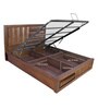 Gladiator King Size Bed With Hydraulic Storage in Brown Colour
