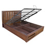 Gladiator King Size Bed With Hydraulic Storage in Brown Colour