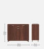 Gladiolus 18- Pairs 3 Door Shoe Racks In Walnut Colour