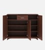 Gladiolus 18- Pairs 3 Door Shoe Racks In Walnut Colour Gladiolus 18- Pairs 3 Door Shoe Racks In Walnut Colour