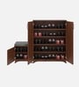 Gladiolus 23- Pairs 3 Door Shoe Racks In Walnut Colour With Seating