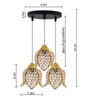 Gladus Gold Metal Cluster Hanging Light