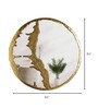 Glam Gold Hand-casted Metal Frosted Round Wall Mirror
