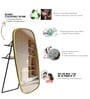 Glam Gold Mild Steel Ohana Oval Floor Mirror with Stand