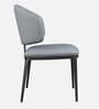 Glamora Leatherette Dinning Chair Set Of 2 In Dark Grey Colour
