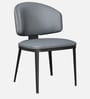 Glamora Leatherette Dinning Chair Set Of 2 In Dark Grey Colour