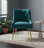 Glamorous Velvet Fabric Dining Chair In Teal Colour