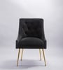 Glamorous Velvet Fabric Dining Chair In Teal Colour