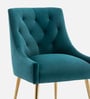 Glamorous Velvet Fabric Dining Chair In Teal Colour
