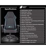 Glance Leatherette Gaming Chair in Black & Blue Colour
