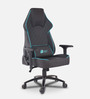 Glance Leatherette Gaming Chair in Black & Blue Colour