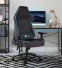 Glance Leatherette Gaming Chair in Black & Blue Colour