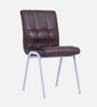 Glance Leatherette Dining Chair in Brown Colour