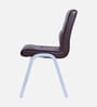 Glance Leatherette Dining Chair in Brown Colour