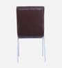 Glance Leatherette Dining Chair in Brown Colour