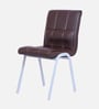 Glance Leatherette Dining Chair in Brown Colour