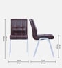 Glance Leatherette Dining Chair in Brown Colour